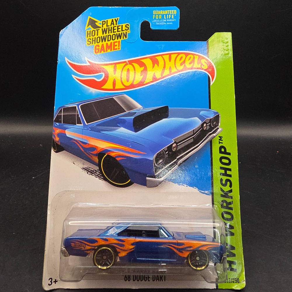 Hot Wheels '68 Dodge Dart Blue 2014 HW Workshop Heat Fleet